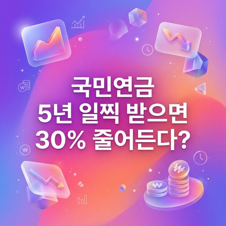 ai thumbnail gradient 국민연금 5년 일찍 받으면 30 줄어든다 1787744884