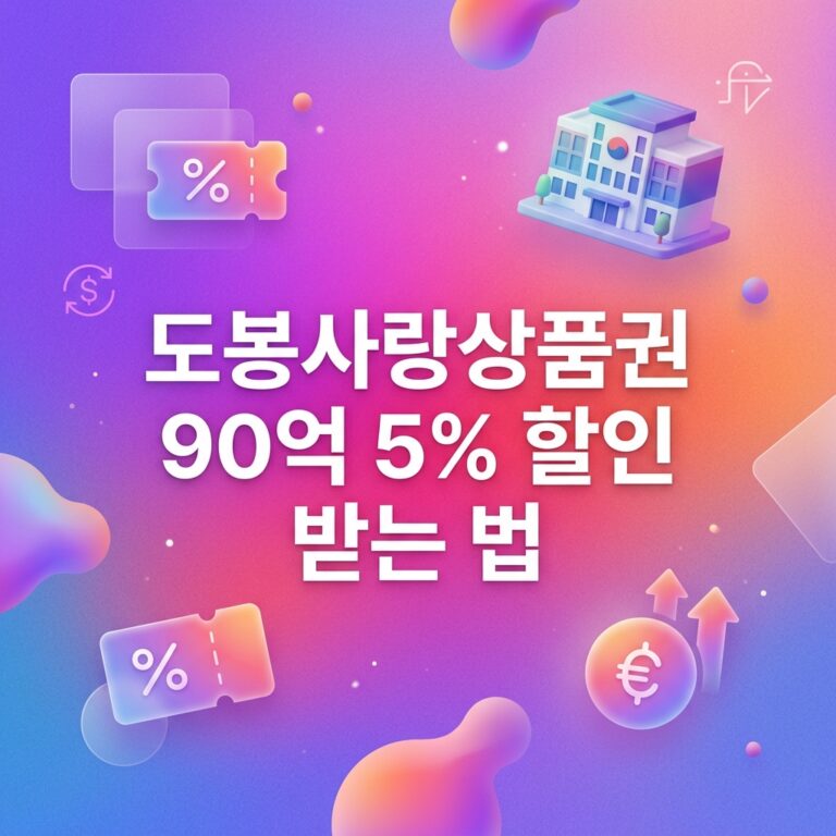 ai thumbnail gradient 도봉사랑상품권 90억 5 할인 받는 법 1790100658