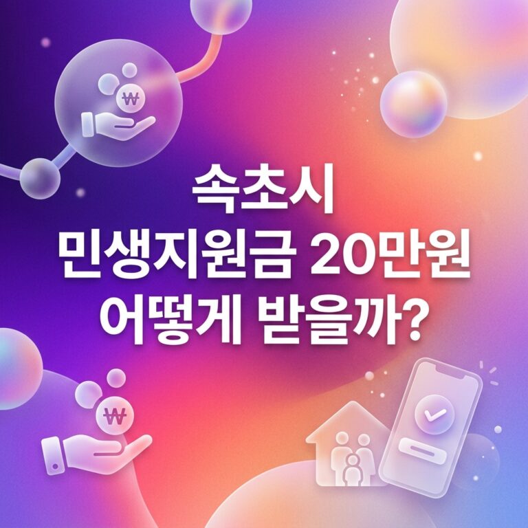 ai thumbnail gradient 속초시 민생지원금 20만원 어떻게 받을까 1790093432