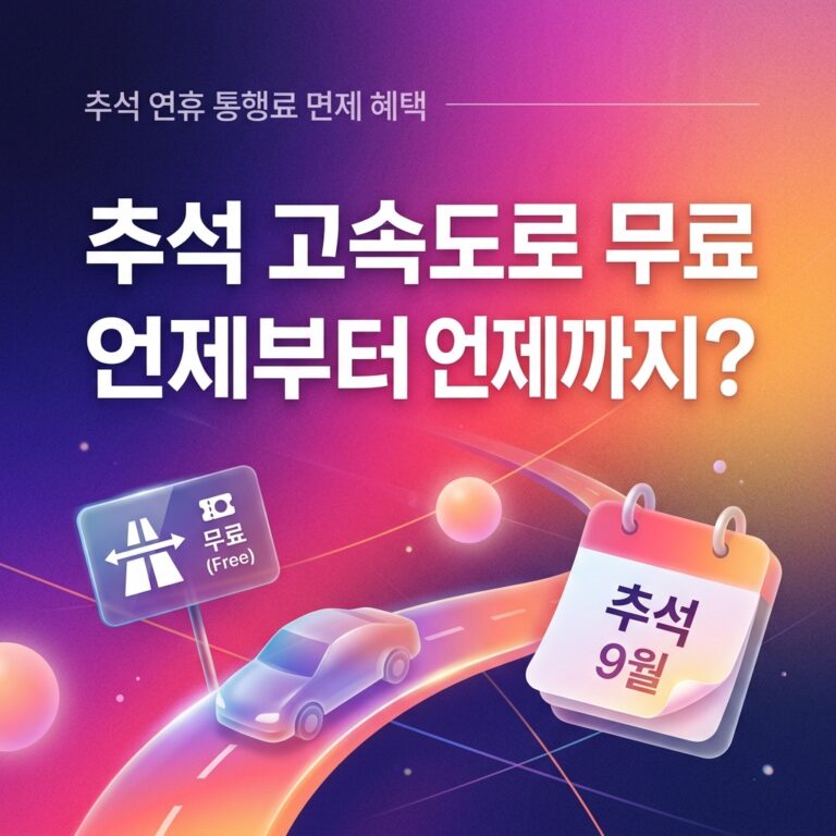 ai thumbnail gradient 추석 고속도로 무료 언제부터 언제까지 1790226406