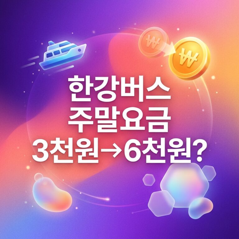 ai thumbnail gradient 한강버스 주말요금 3천원→6천원 1790692269