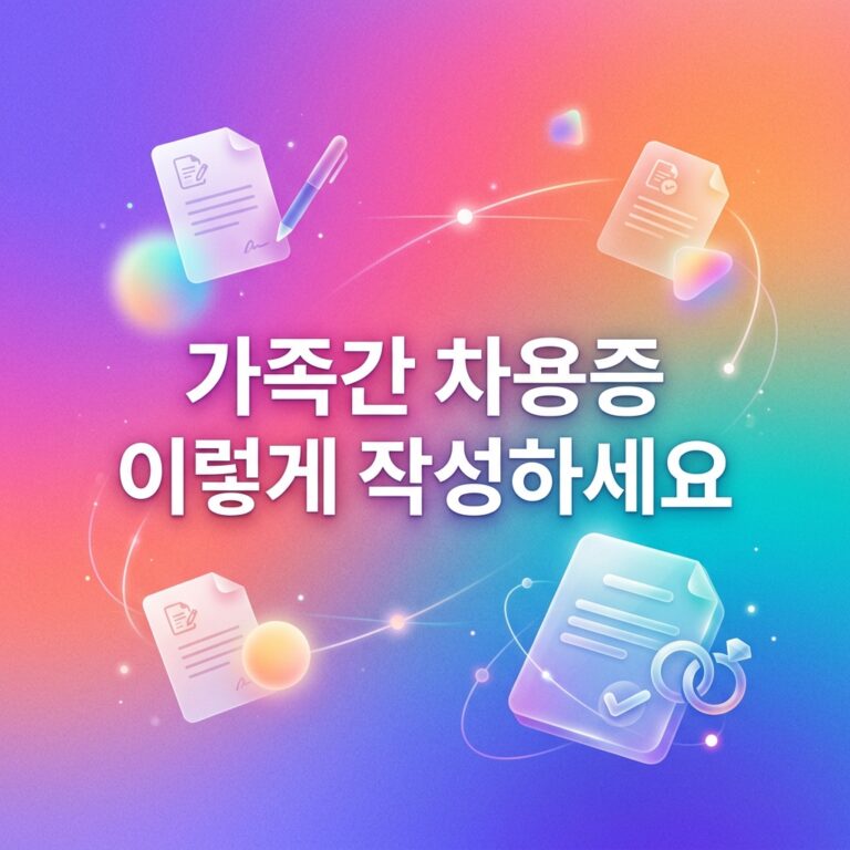 ai thumbnail gradient 가족간 차용증 이렇게 작성하세요 1791902016